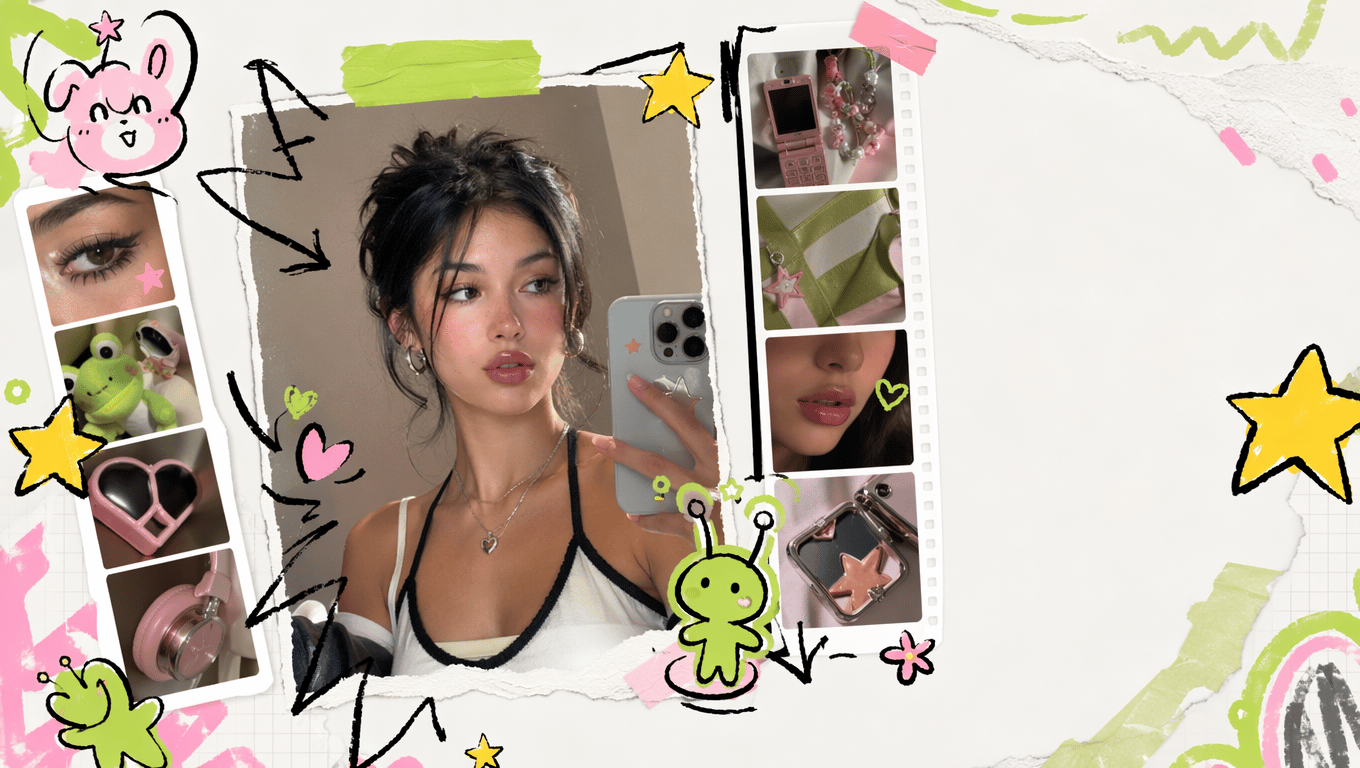 Y2K Photo Edit Prompts: Doodle, Sticker, and Photo Dump Ideas Y2K Photo Edit Prompts: Doodle, Sticker, and Photo Dump Ideas
