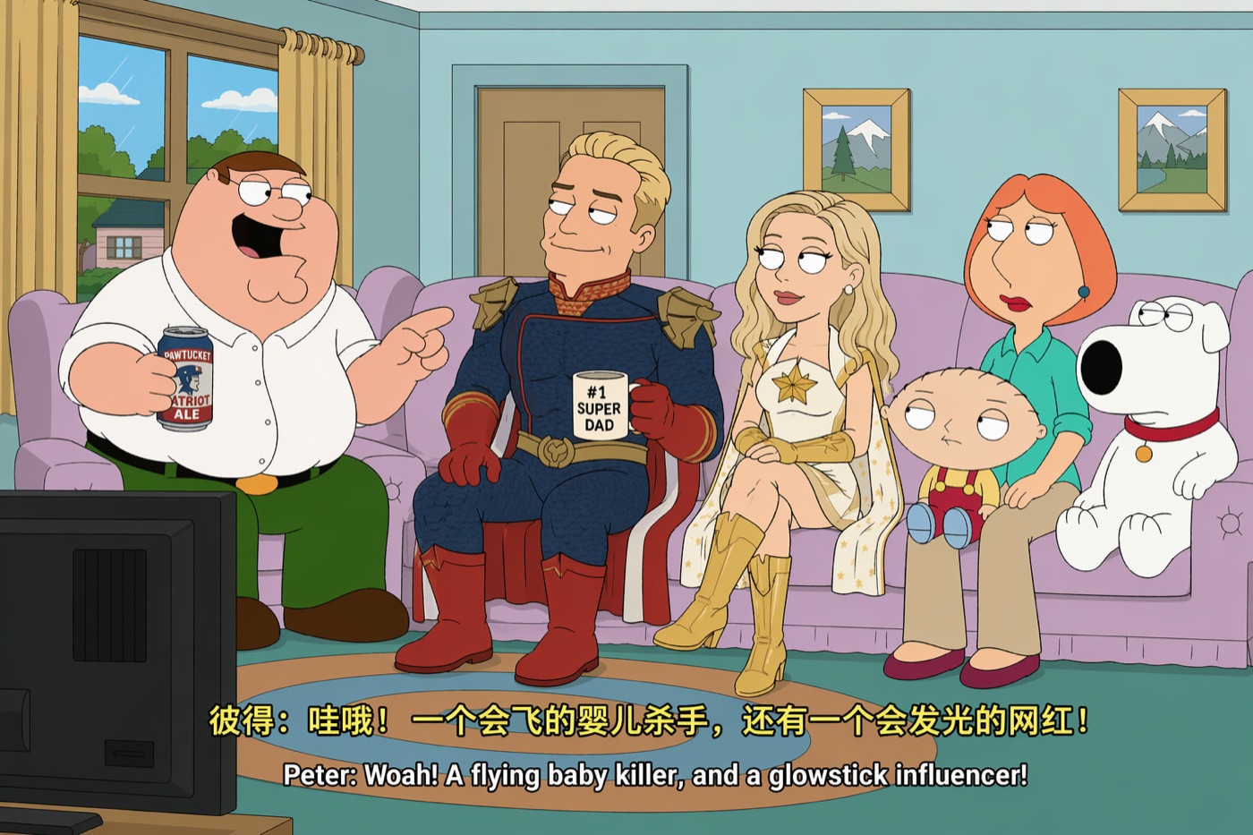 Cyberpunk: Edgerunners cosplay portrait with neon signage, convention crowd, and studio-grade skin detail — single-pass AI generation.